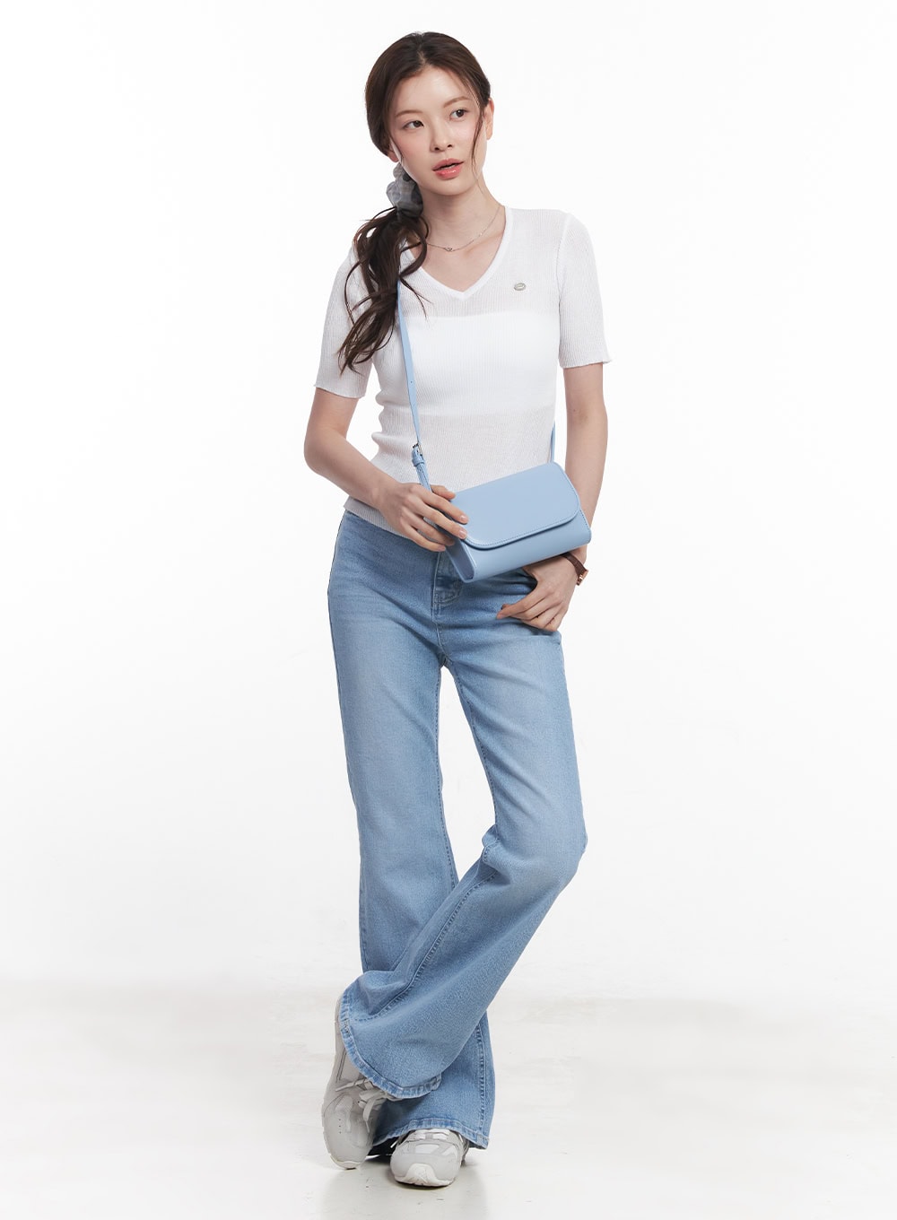 sheer-v-neck-linen-short-sleeve-sweater-cy519