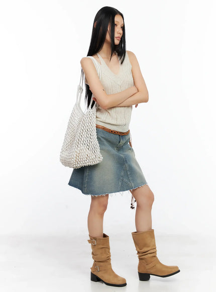 frayed-hem-denim-midi-skirt-cl529