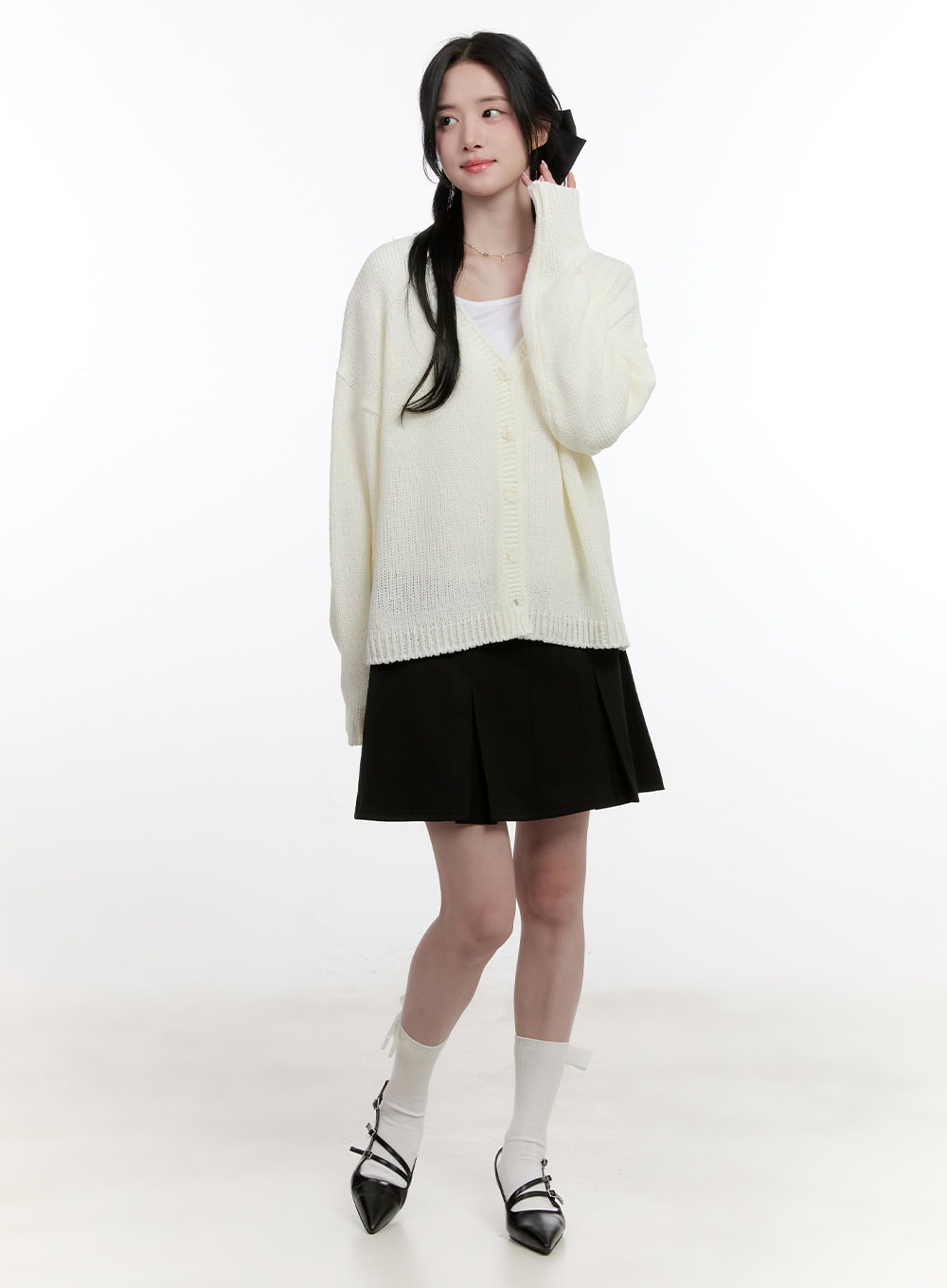 Classic Oversized V-Neck Cardigan CF527