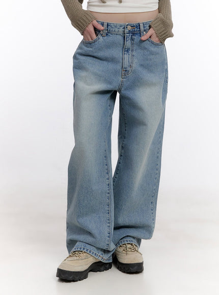 Catherine Washed Wide-Leg Jeans CF512