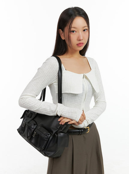 faux-leather-pocketed-shoulder-bag-is402