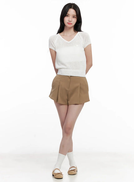 pleated-high-waist-shorts-cl515