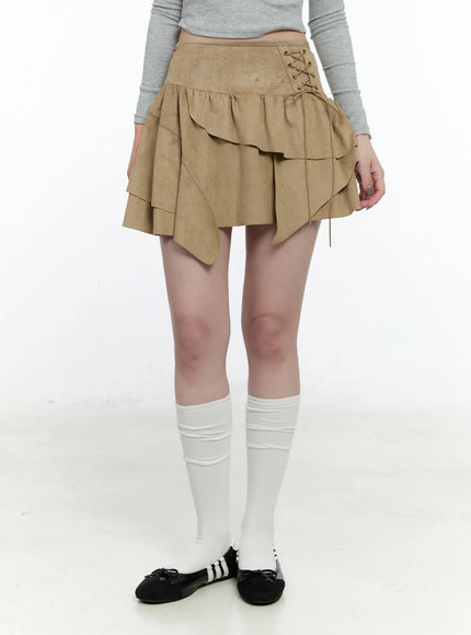 asymmetric-suede-string-tie-skirt-cn517
