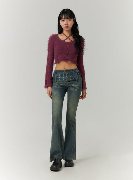 low-waist-buckle-flared-denim-jeans-cj419