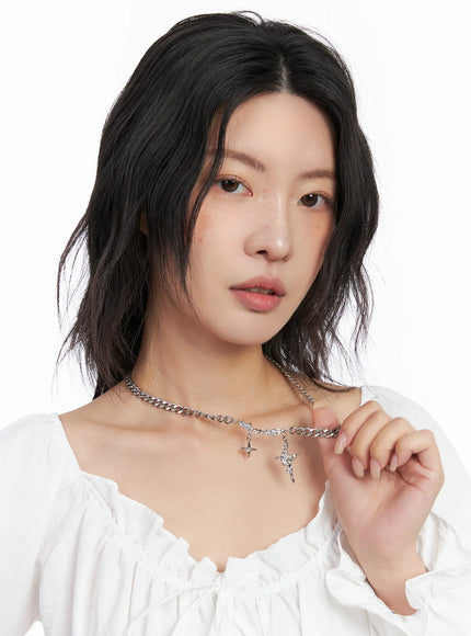 blue-cubic-cross-necklace-cc1809