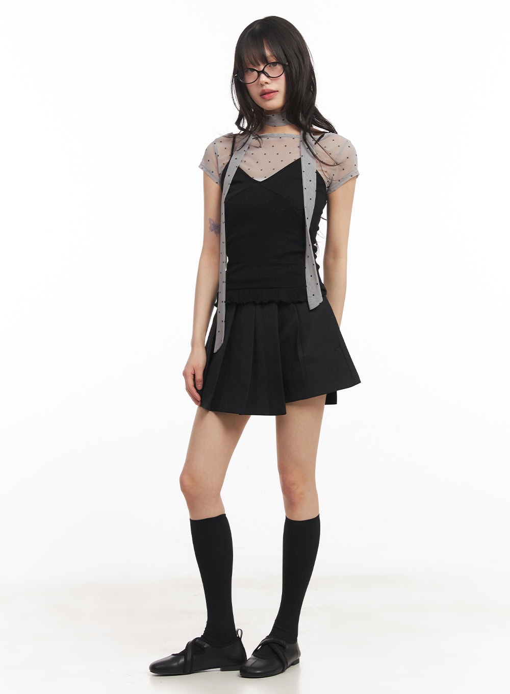 sheer-polkadot-crop-top-with-scarf-ca522