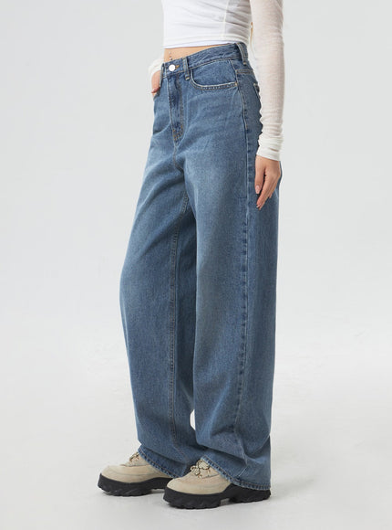 Wide Leg Mid-Wash Jeans CM331
