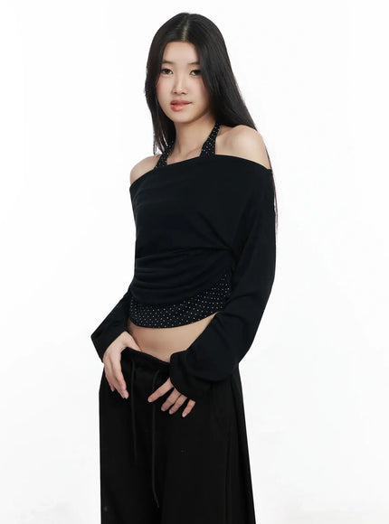 layered-halter-polka-dot-top-im504