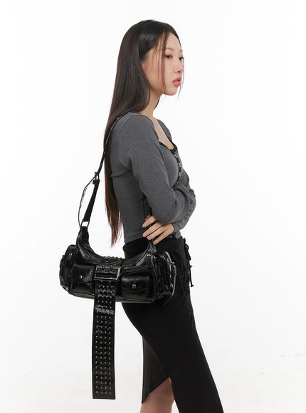 studded-buckle-shoulder-bag-cd411