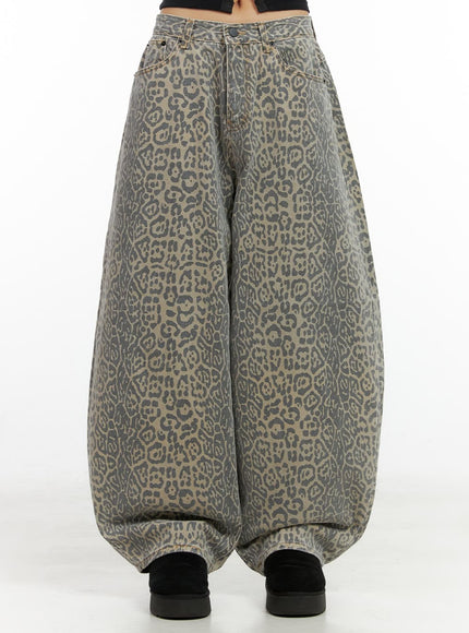 leopard-cotton-oversized-pants-co424 / Leopard