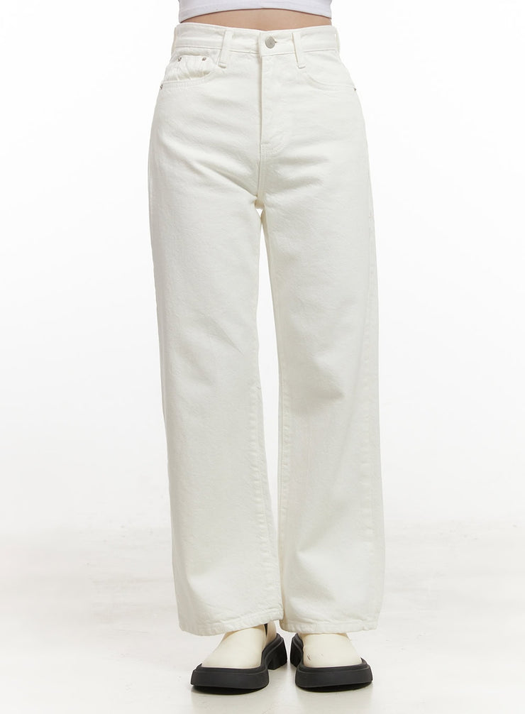 Fleece-Lined Cotton Straight-Leg Trousers CJ515