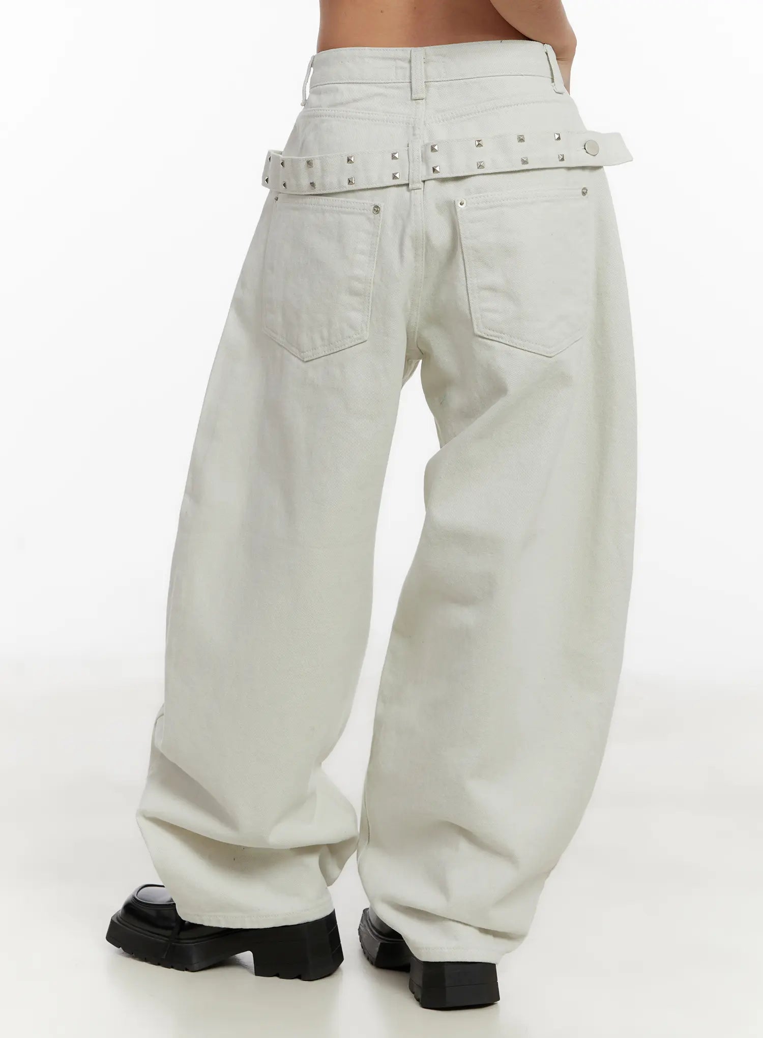 wide-leg-cotton-pants-with-belt-detail-cd517 / White