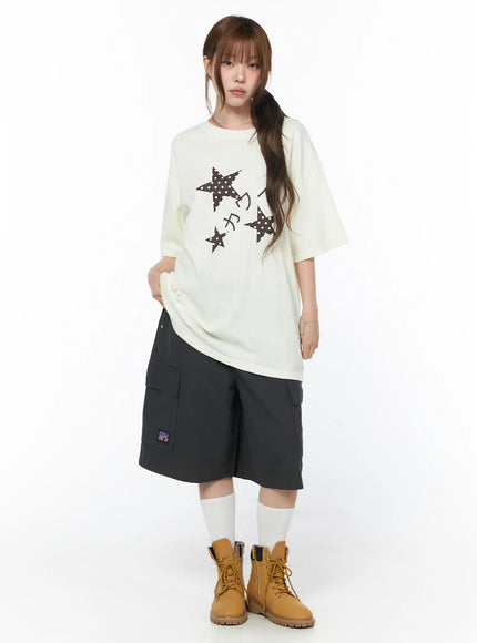 star-print-oversized-tee-cy529