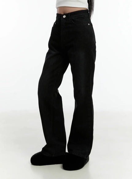 sole-fleece-lined-washed-high-waist-bootcut-jeans-cd523