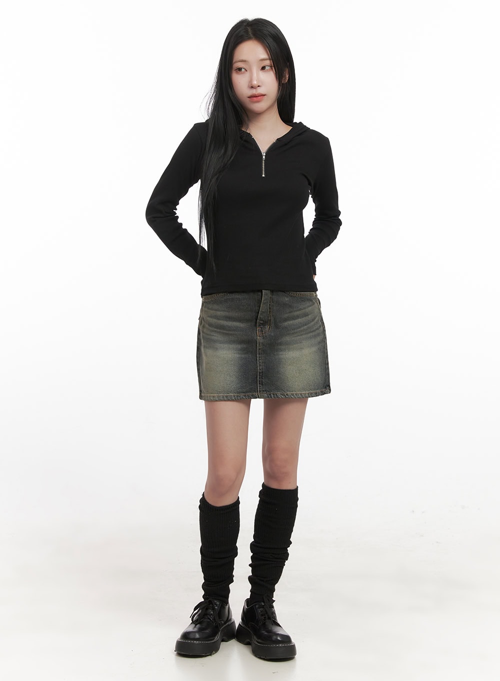 washed-denim-mini-skirt-cj517