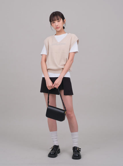Skort with Front Slit C2701