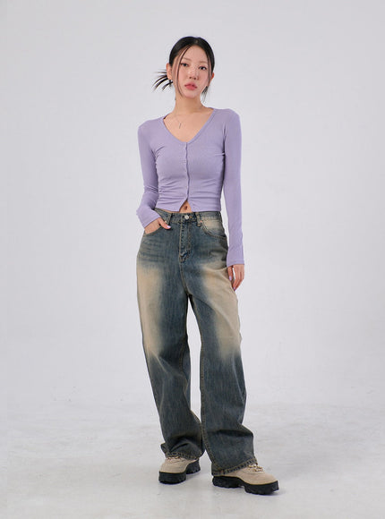 Crop Cardigan with Buttons