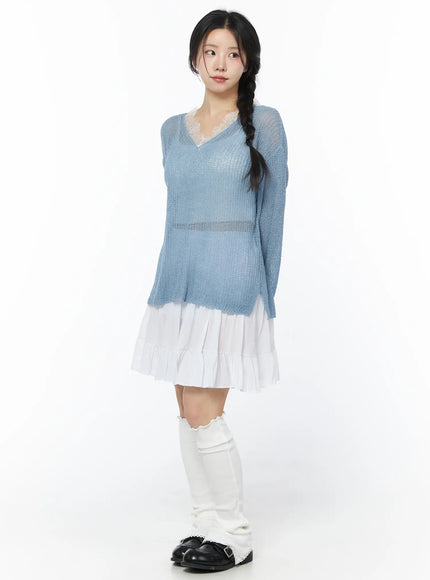 sheer-v-neck-knit-top-cy522
