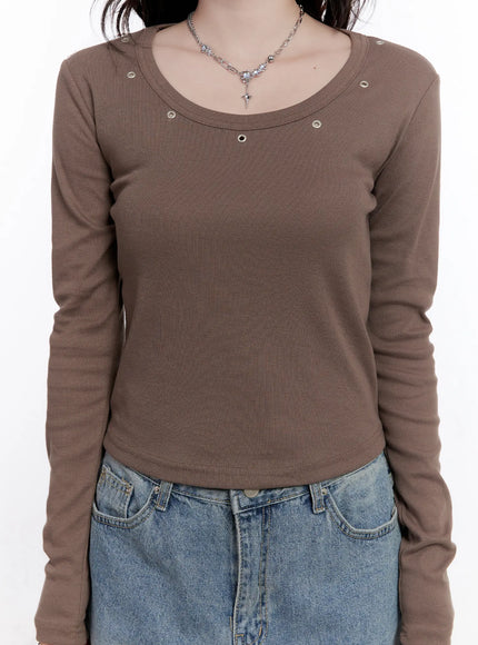 ribbed-u-neck-eyelet-long-sleeve-top-cs530