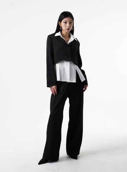 Jacket And Tailored Pants Set IA325