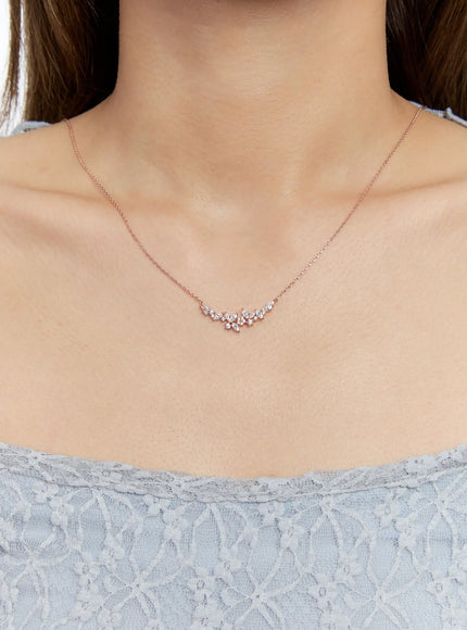acc-vine-bloom-necklace-kc1008 / Rose gold