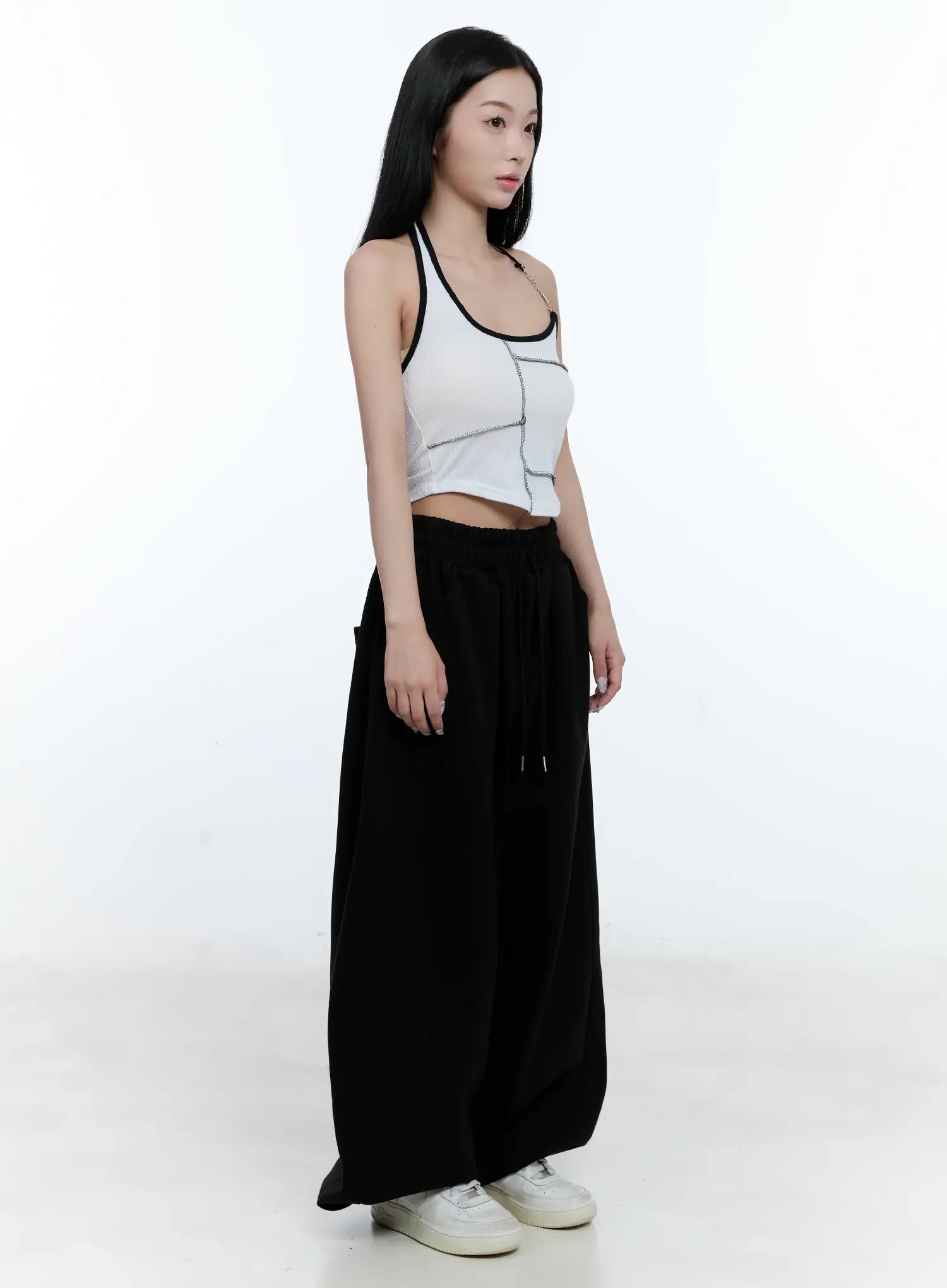 Wide-Leg Relaxed-Fit Track Pants CL530