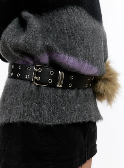 faux-fur-eyelet-belt-cn527