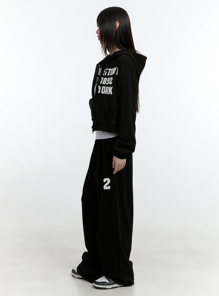 Cozy Embroidered Wide-Leg Sweatpants CF506