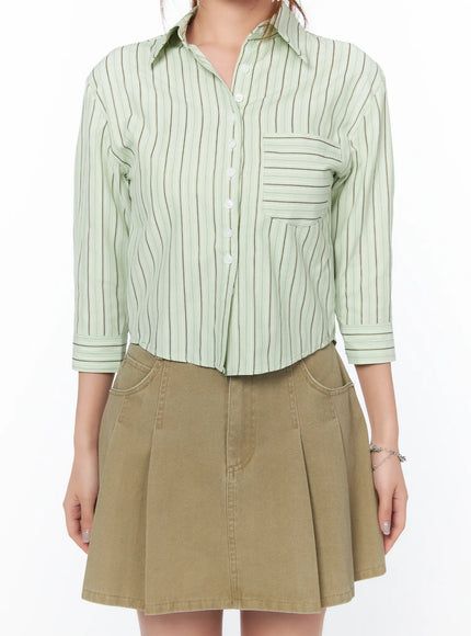 striped-3-4-sleeve-shirt-ca514