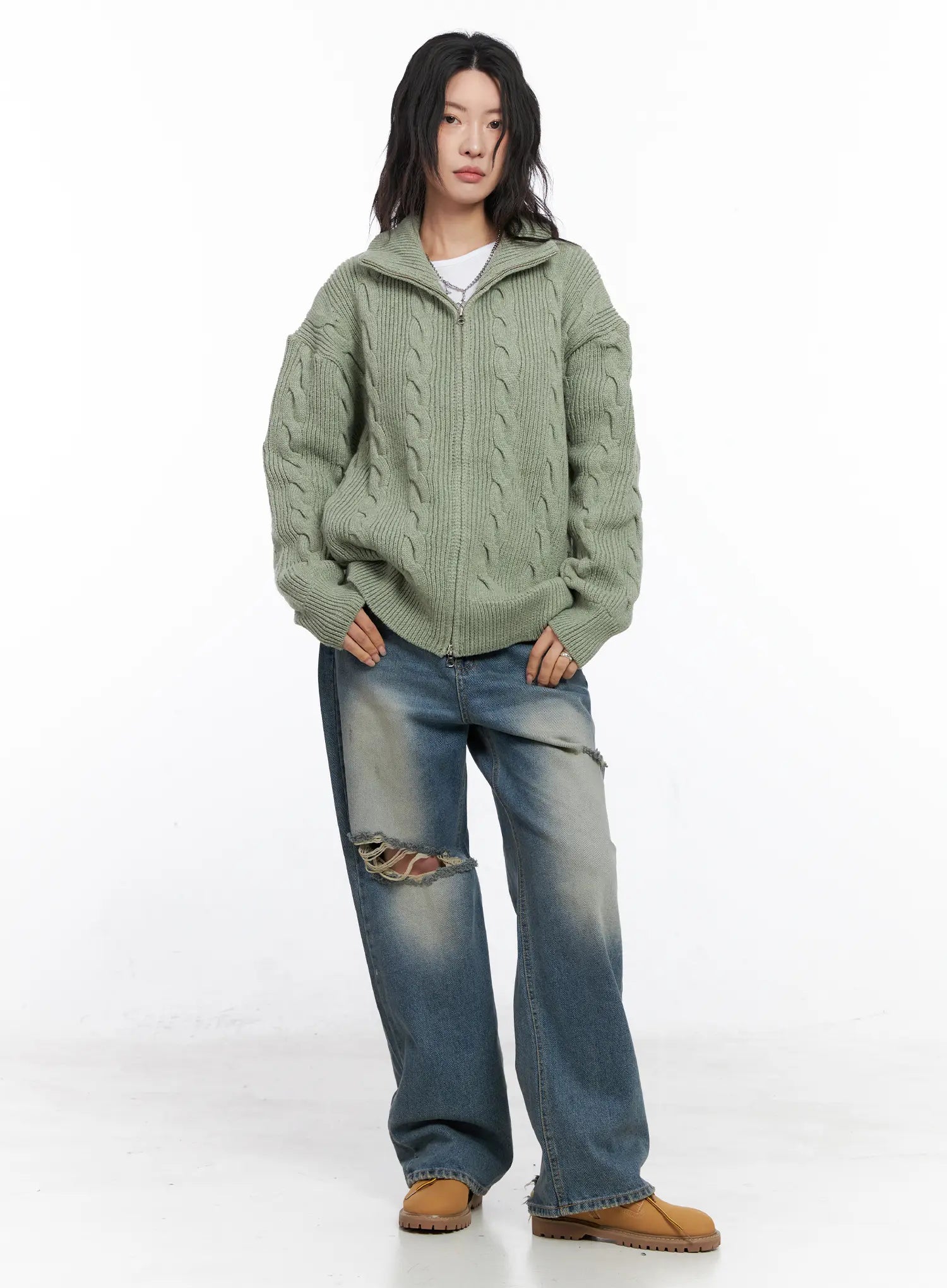 oversized-cable-knit-zip-up-sweater-co508