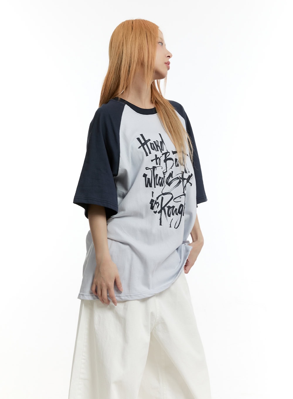 Oversized Cotton Raglan Top CY505