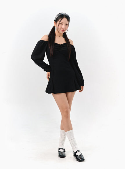 off-shoulder-shirred-mini-dress-is301