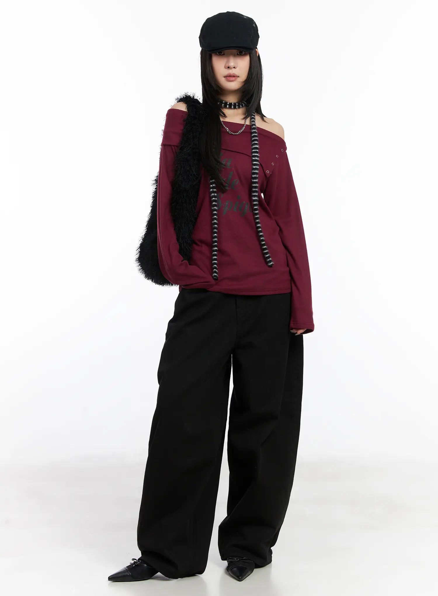 off-shoulder-graphic-button-long-sleeve-top-cd508