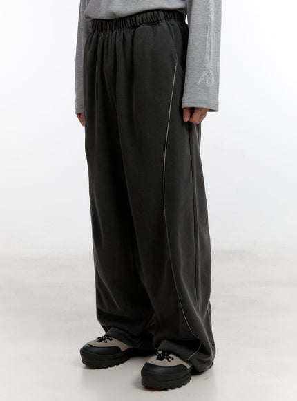Men's Washed Wide-Fit Sweatpants IA504