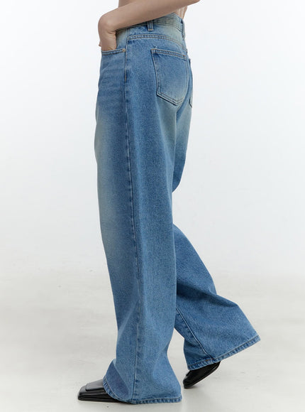 Leanne Washed Wide-Leg Jeans CF503