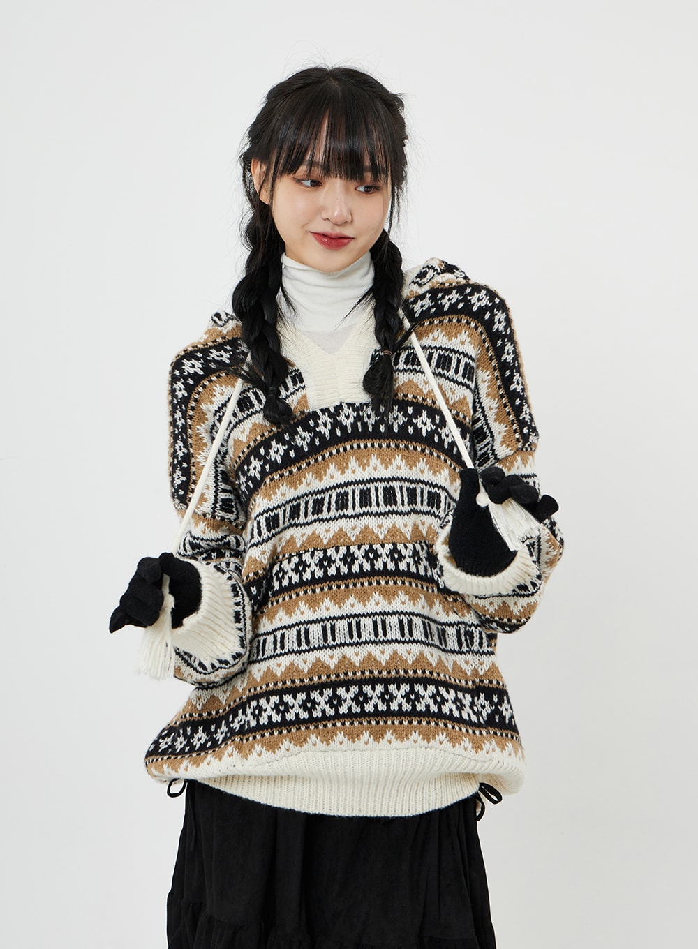 Long Hooded Knit BN01