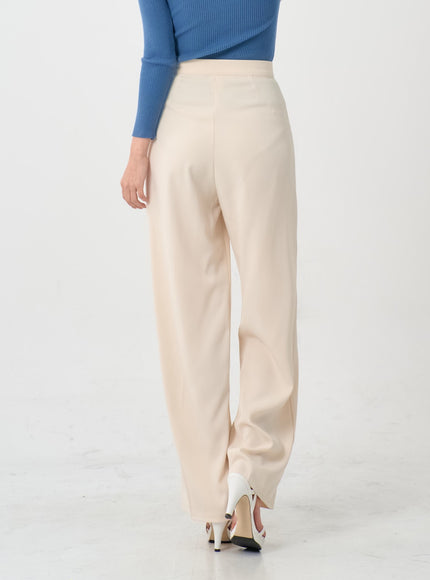 Button Wide Tailored Pants IO12