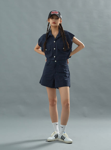 Linen Crop Shirt CU22