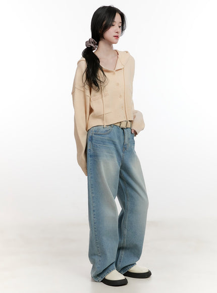 Angelina Washed Wide-Leg Jeans CF527