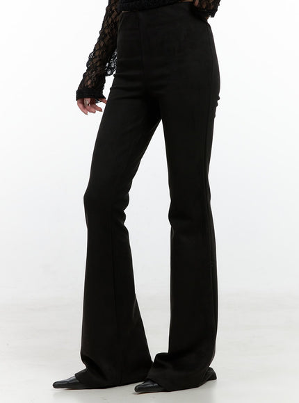 solid-slim-fit-suede-pants-cn408