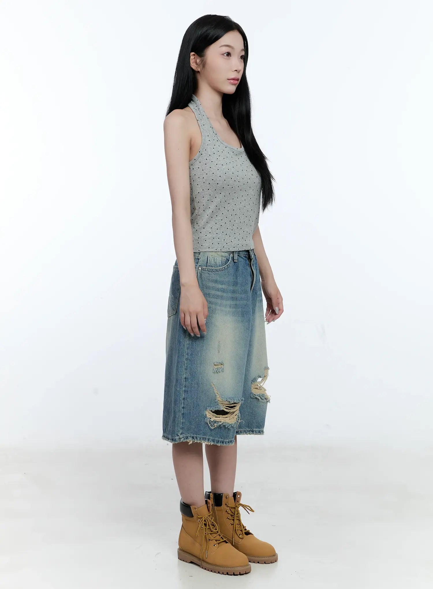 Washed Distressed Jorts CG501