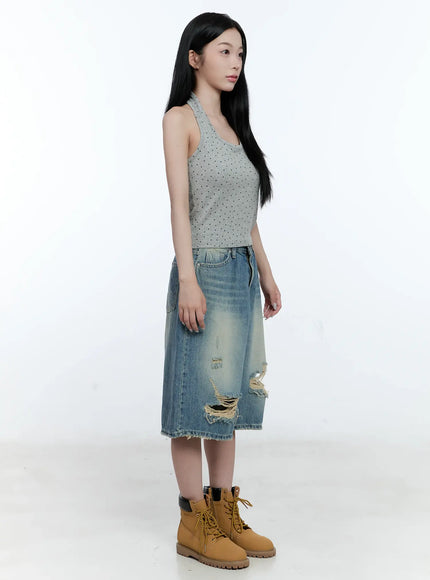 Washed Distressed Jorts CG501