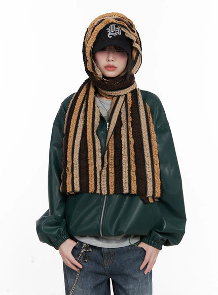 Striped Dual-Tone Scarf CN511