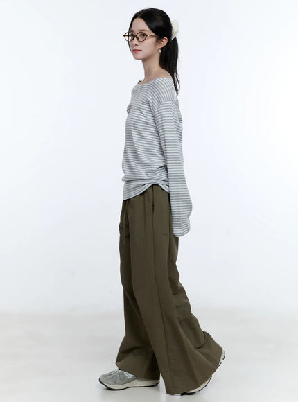 Wide Boat Neck Loose-Fit Top CG513