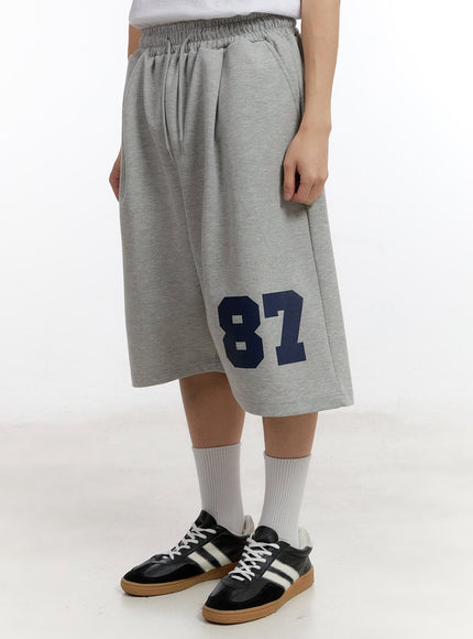 Men's Graphic Wide-Fit Sweat Shorts IA504