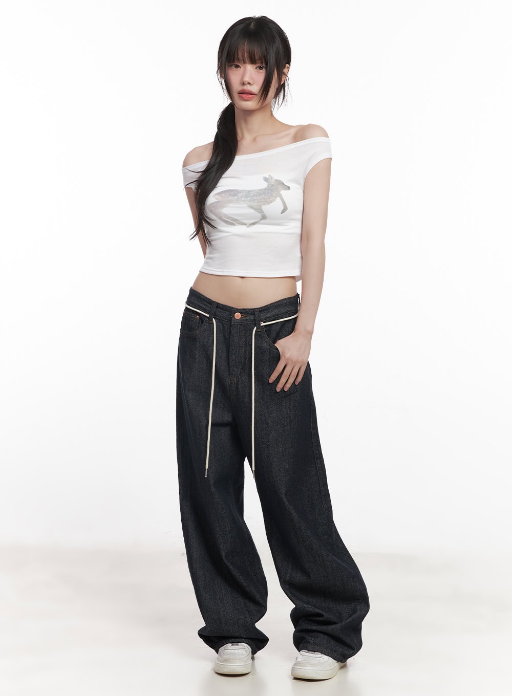 cute-animal-print-graphic-off-shoulder-crop-top-cy521