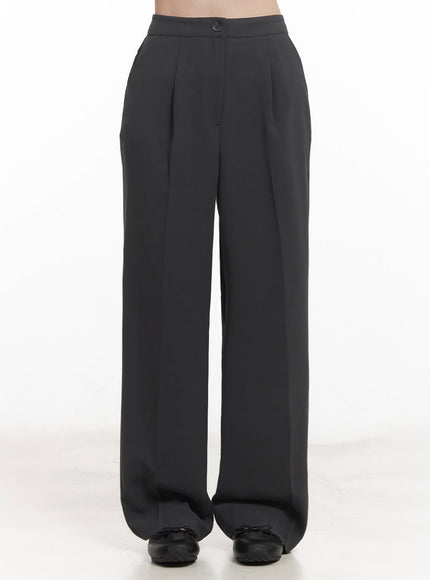 Pintuck Wide Fit Slacks IY509