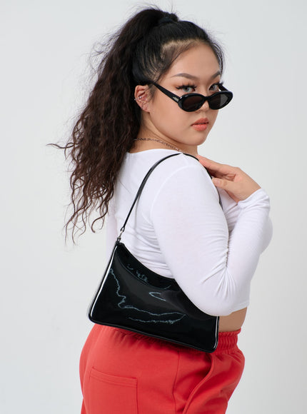 Plus U-Neck Long Sleeve Cropped Top ID27