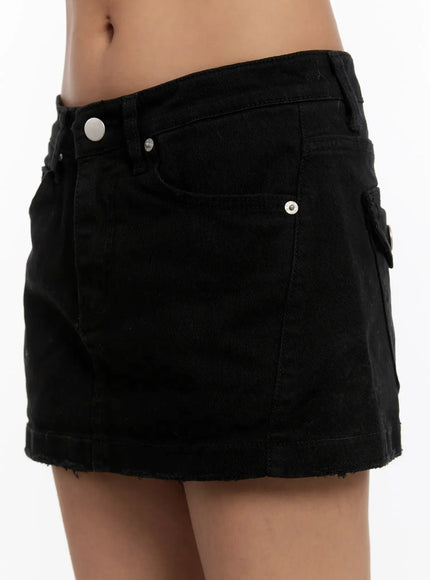 distressed-cotton-mini-skirt-cn527