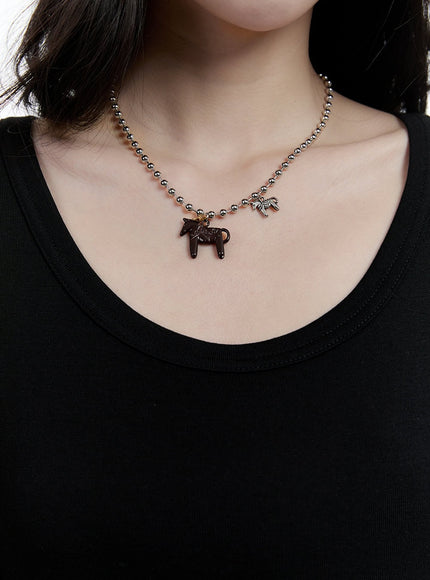 Brown Horse Necklace CJ521